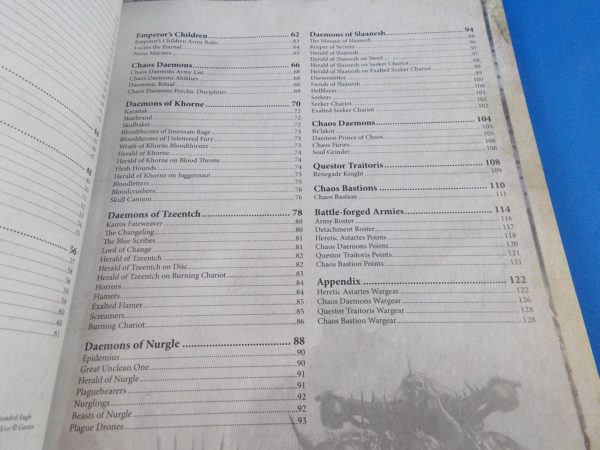 Index Chaos Warhammer Rulebook