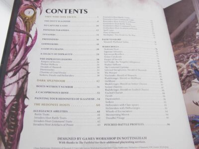 Hedonites of Slaanesh Rulebook