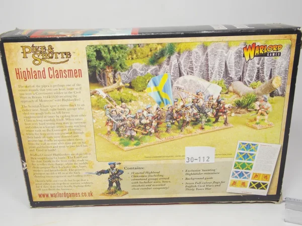 Highland Clasmen Pike Shotte Warlord games. 30-112