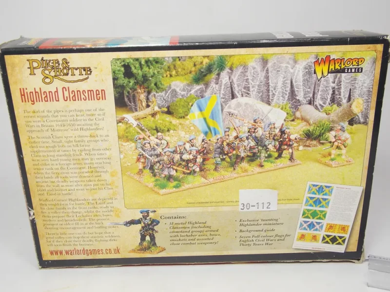 Highland Clasmen Pike Shotte Warlord games. 30-112