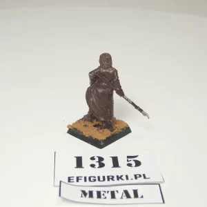 Zdradliwa i ponętna kobieta z włócznią i gołą łydką. Metal 1315