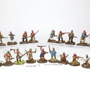 French Indian War 1754-1763: Woodland Indians War Party. Metal 12-14