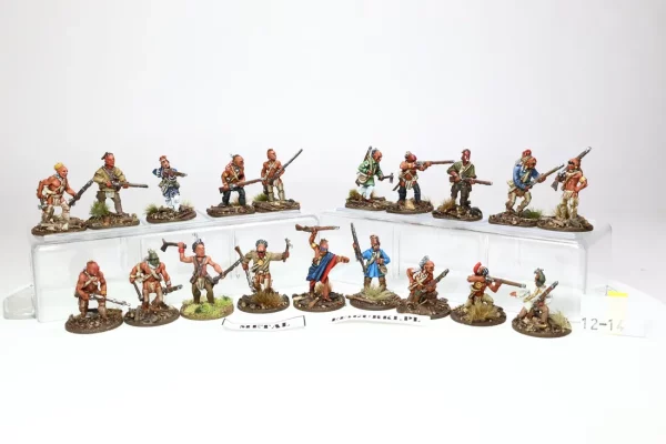 French Indian War 1754-1763: Woodland Indians War Party. Metal 12-14