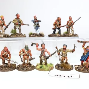 French Indian War 1754-1763: Woodland Indians War Party. Metal 12-14