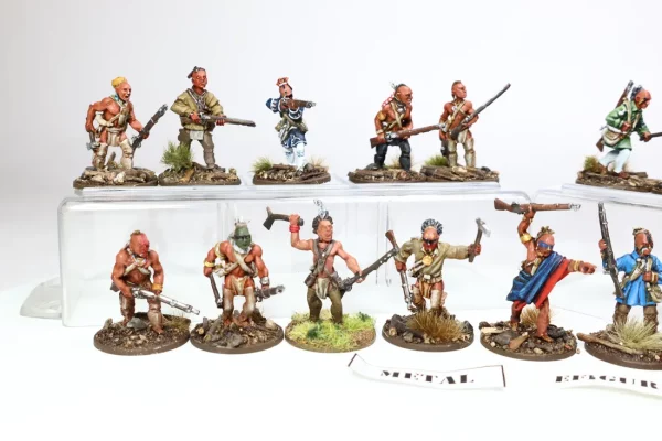 French Indian War 1754-1763: Woodland Indians War Party. Metal 12-14