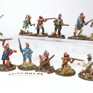 French Indian War 1754-1763: Woodland Indians War Party. Metal 12-14