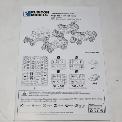 Rubicon Models Willys US. $2-9