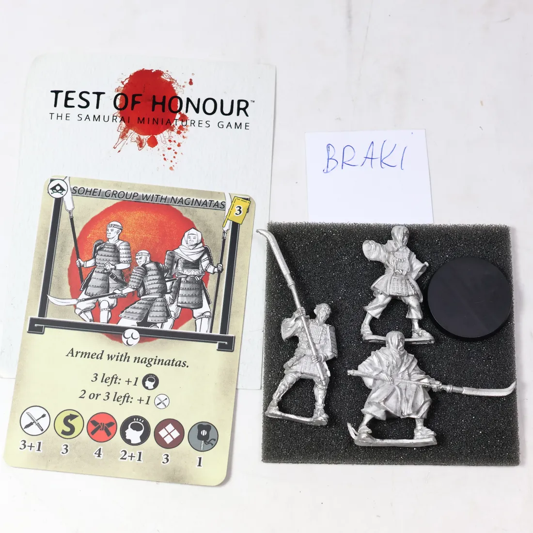 Test Of Honour Warrior monks Naginata. Metal U7 lt10-11