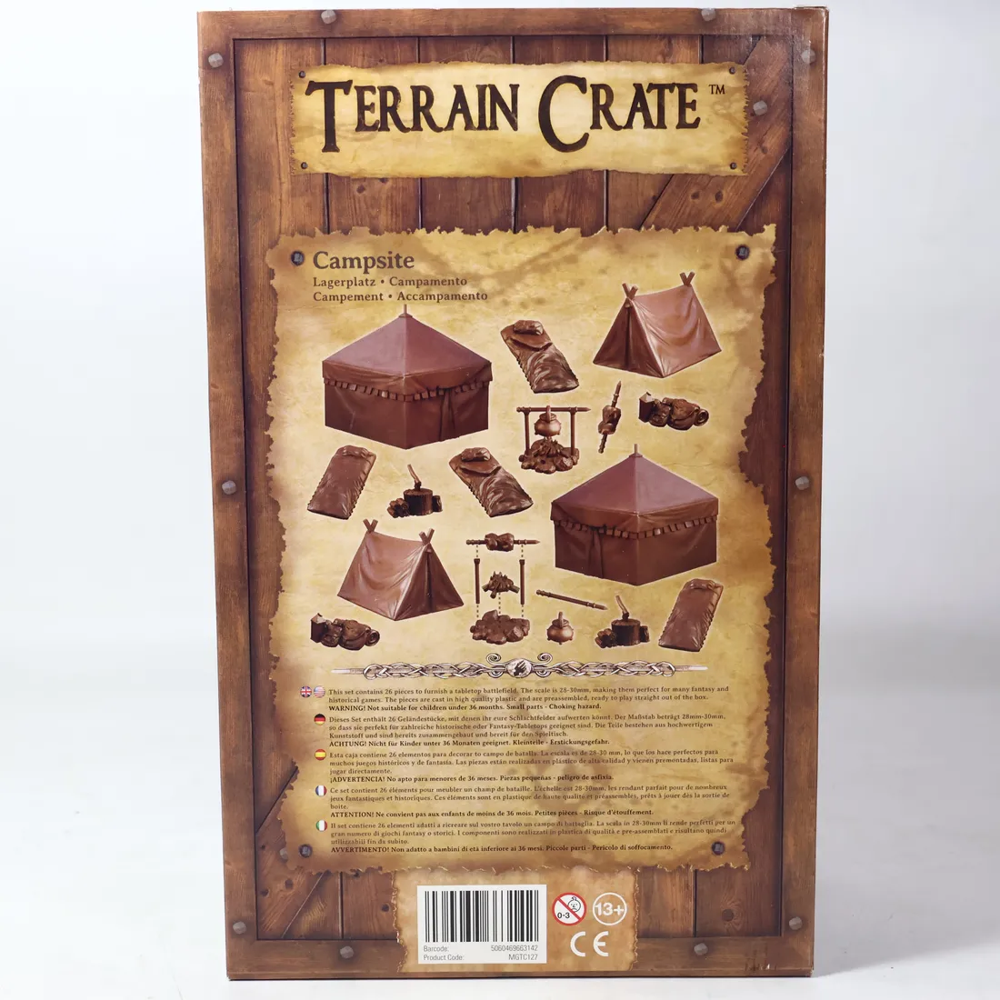 Terrain Crate Campsite Plastik. Mantic U7 32-85