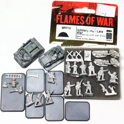 Artillery HQ late war British Flames of War. Metal lt23-3