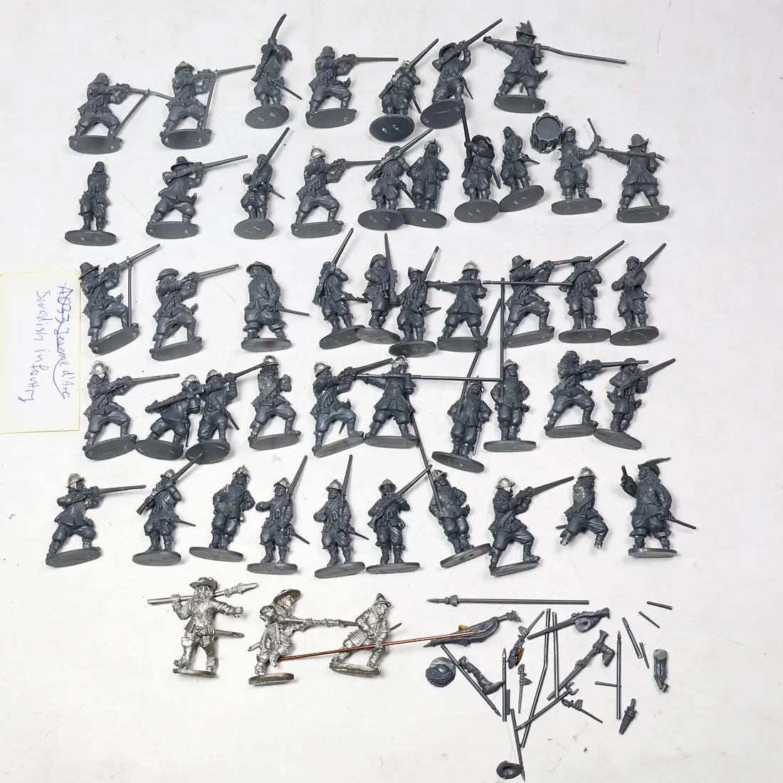 Swedish Infantry 50szt. Metal Plastik 83