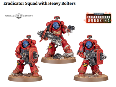 Eradicator Squad with Heavy Bolters Plastik Armageddon.