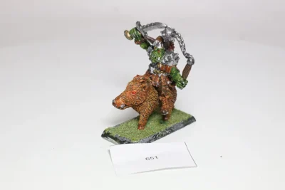 Warboss Orc Ork Boar Riders Metal. 651